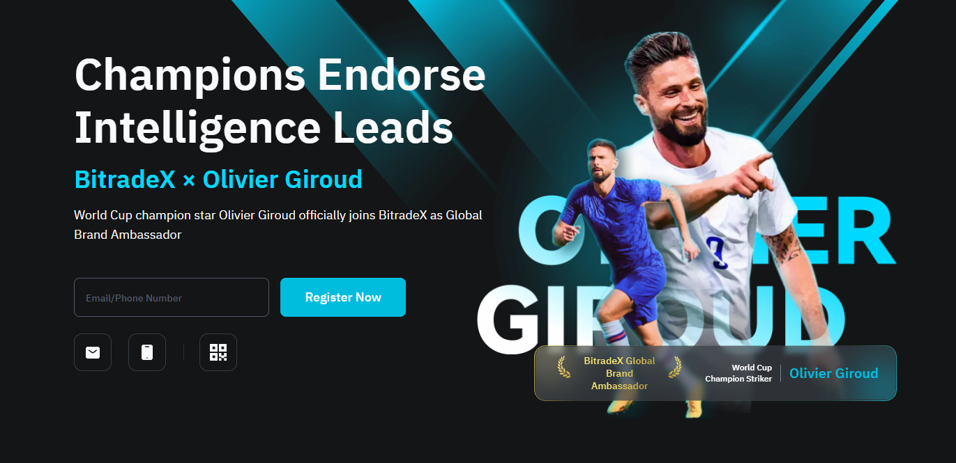 Bitradex exchange security features including 2FA and cold storage icons